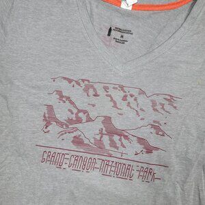 Kastlfel Grand Canyon National Park Graphic Tee shirt V-Neck Gray Short Sleeve M
